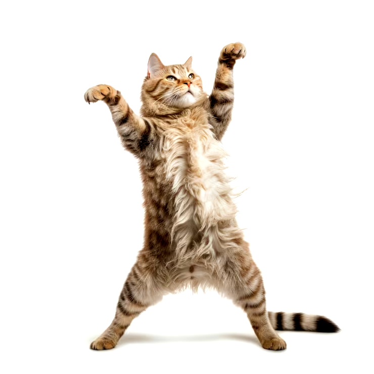 Gato com ossos fortes